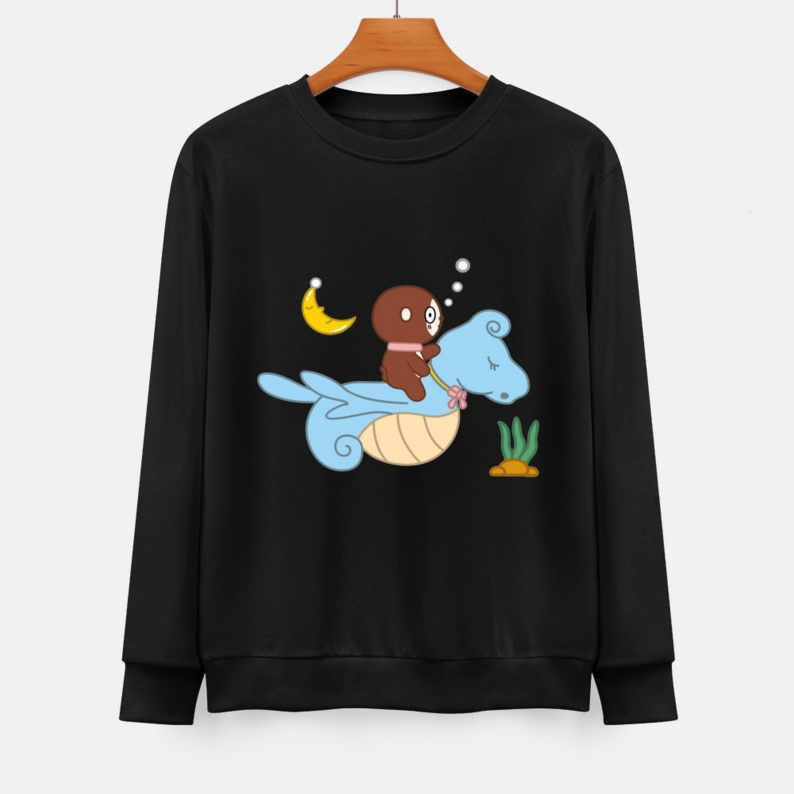 Front Patterned Long Sleeve TopStrong Heavyweight